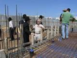 Mr. Shmuel Finel, President of the Chai  Foundation in France, visiting the campus construction site